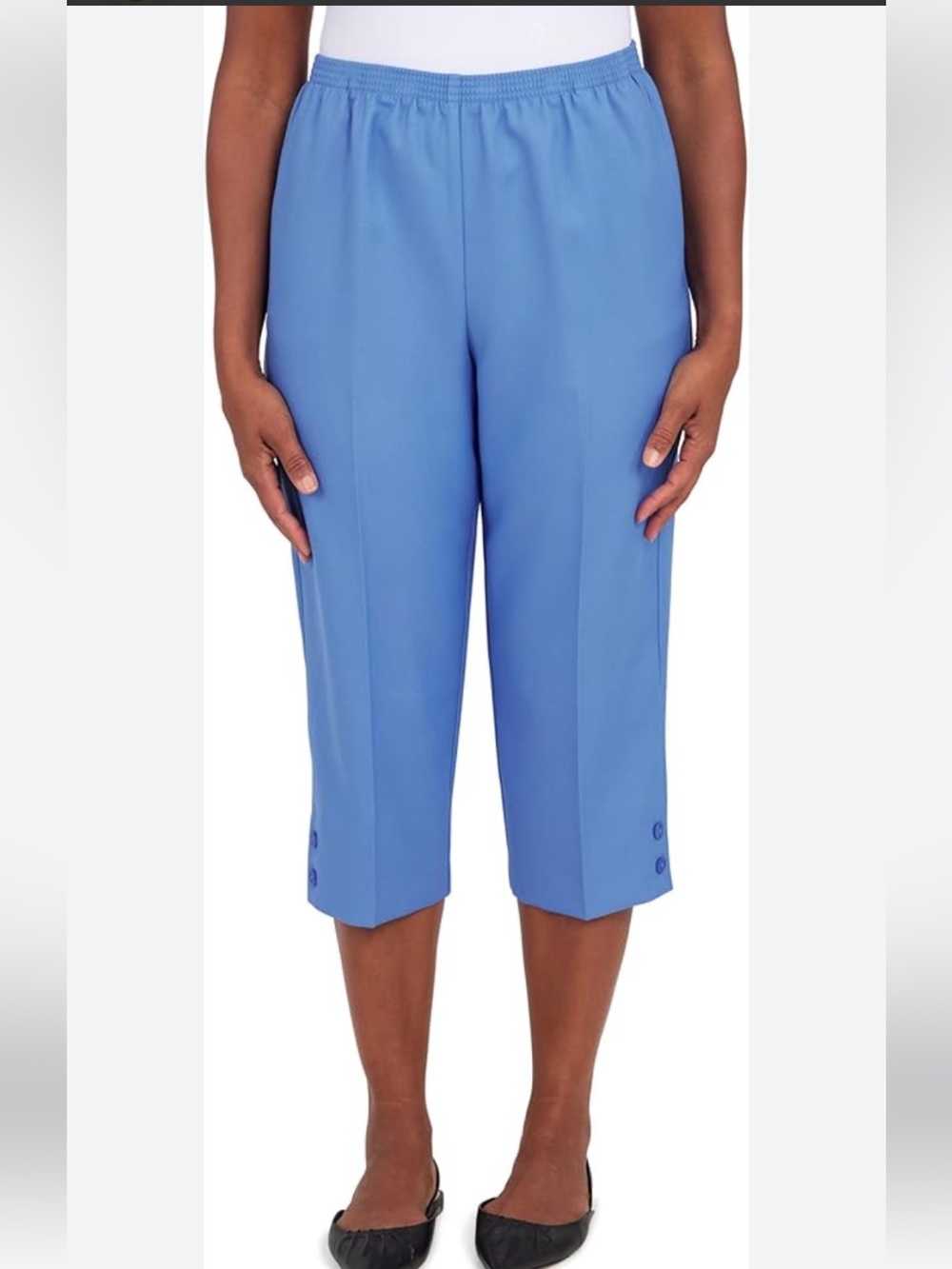 Alfred Dunner Capris Pants Blue SZ 10 Like New!